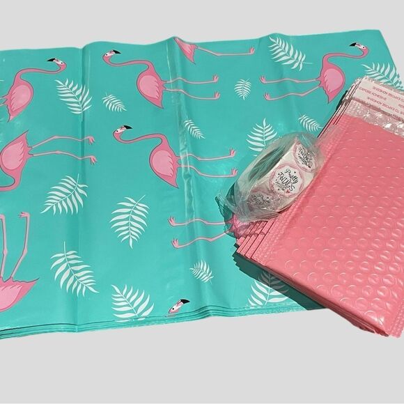 Shipping Bundle 515 Piece Polymailer Stickers Bubble Mailer Flamingo #23 - Picture 1 of 4